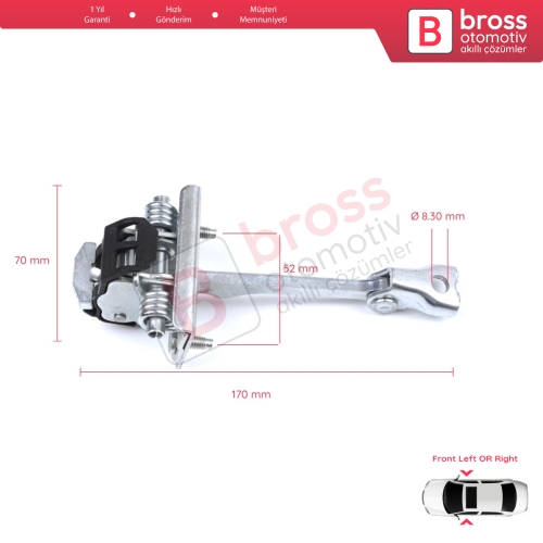 Citroen DS3 2009-2019 9181Q8 İçin Ön Kapı Gergi Yayı 