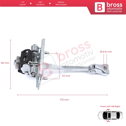 Citroen DS5 2011-2018 9670813380 İçin Ön Kapı Gergi Yayı 