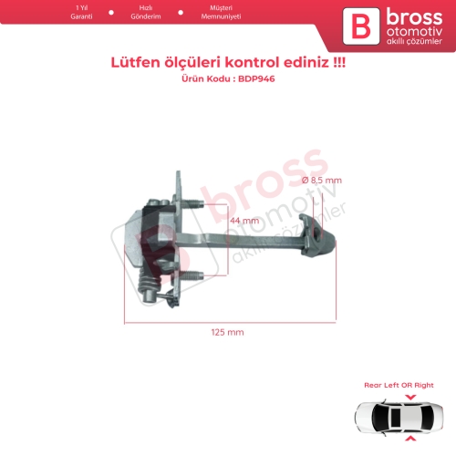 Citroen C3 MK2 SC A51 2009-2016 İçin Arka Kapı Gergi Yayı 9181Q5