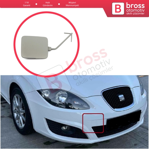 Seat Leon MK2 1P1 2009-2013 Makyajlı Kasa 1P0807241C için Ön Çeki Demir Kapağı ASTARLI